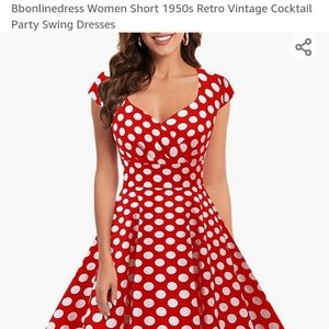 1950s vintage style knee length dress, new without tags, size medium